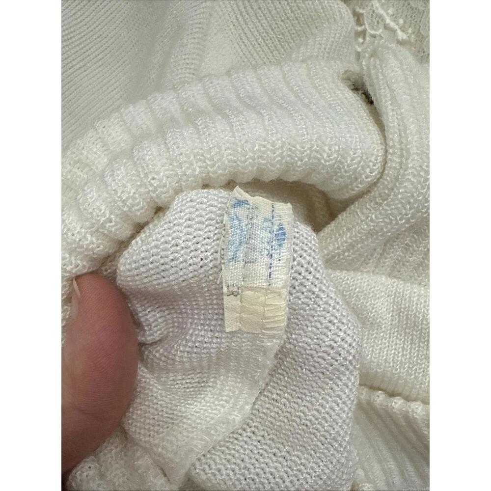 VTG Sweater Womens Sz S Lace Collar Double Breasted  Gold Buttons Cottagecore - Picture 11 of 12